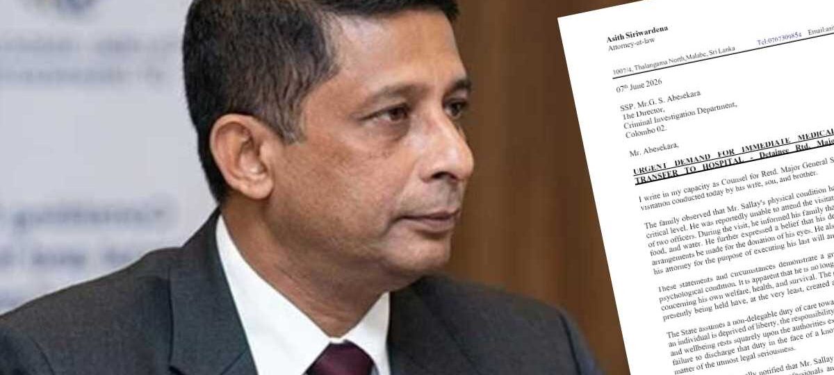 සලේට අසාධ්‍යයි.. අවසන් කැමති පත්‍රය සකස් කිරීමට හමුවක් ඉල්ලයි
